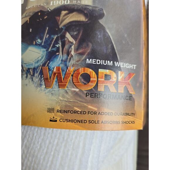 Fox River Medium Weight, 2 pairs, USA white Work Performance Mens 6-8.5 - Picture 2 of 4